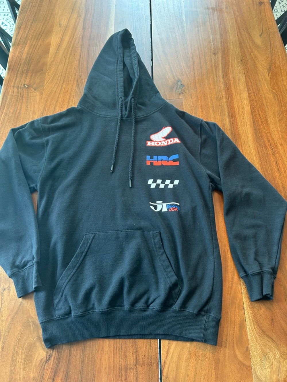 Honda Black Logo Pullover Hoodie - Men's Hooded Sweatshirt